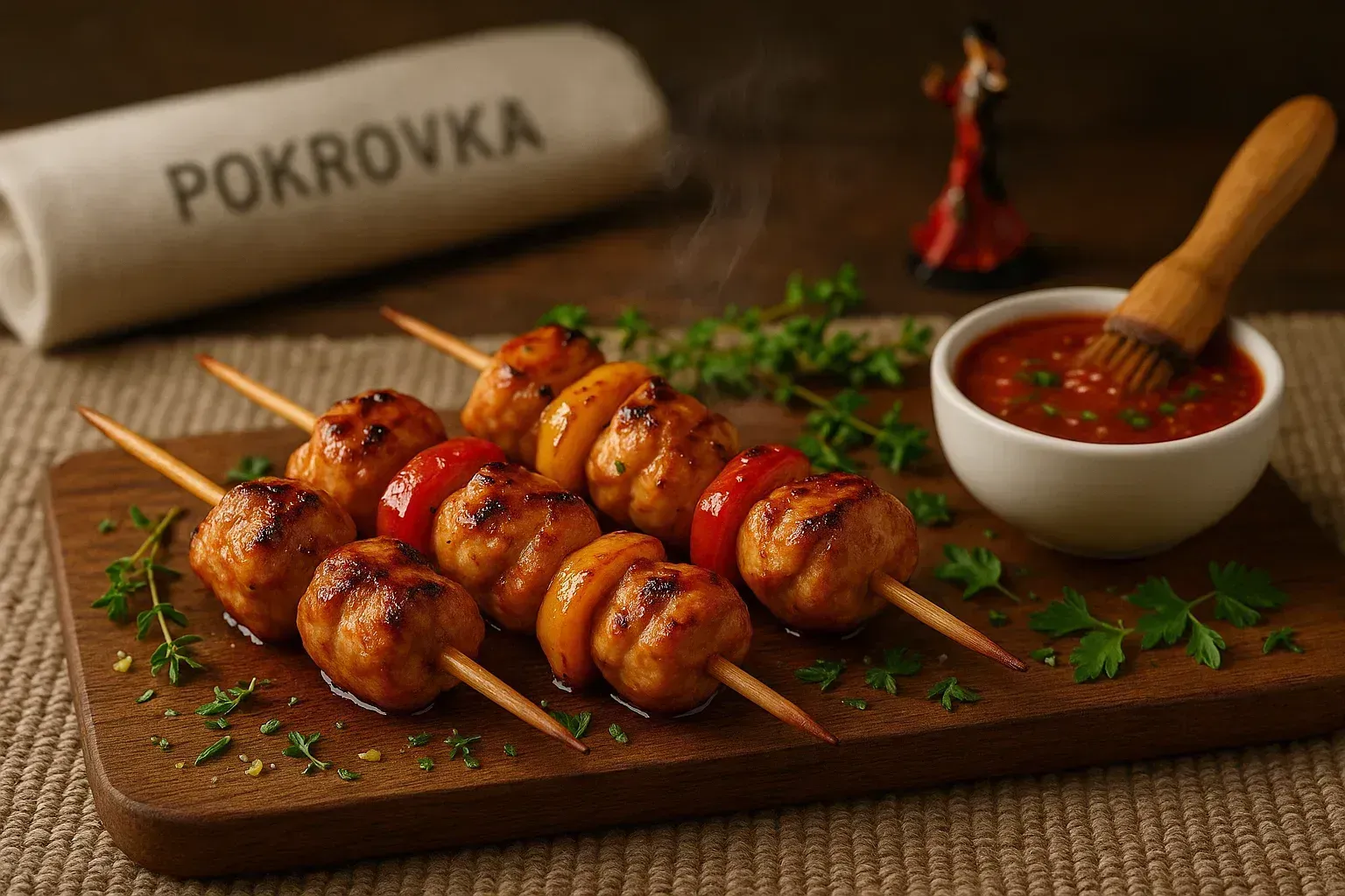 Мини-шашлычки "из свиной шейки с овощами" - купить онлайн